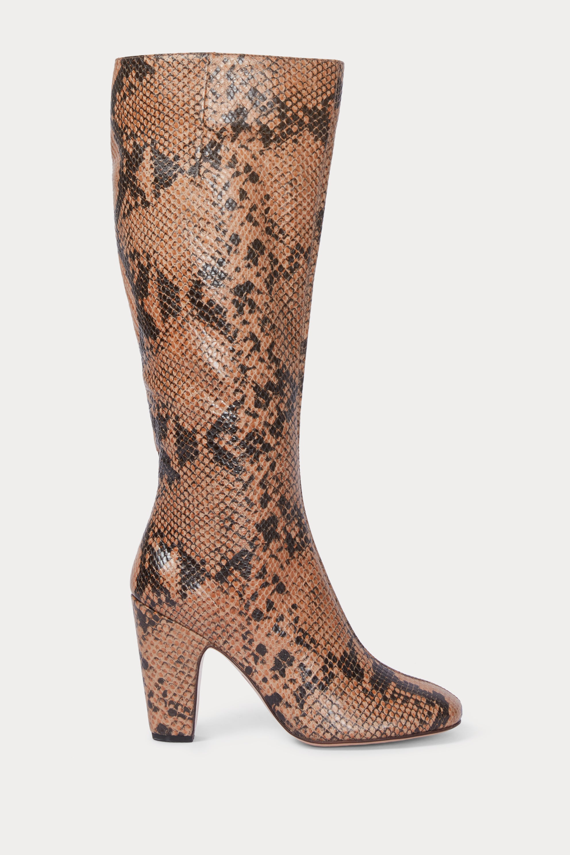 Shops knee high snake print boots