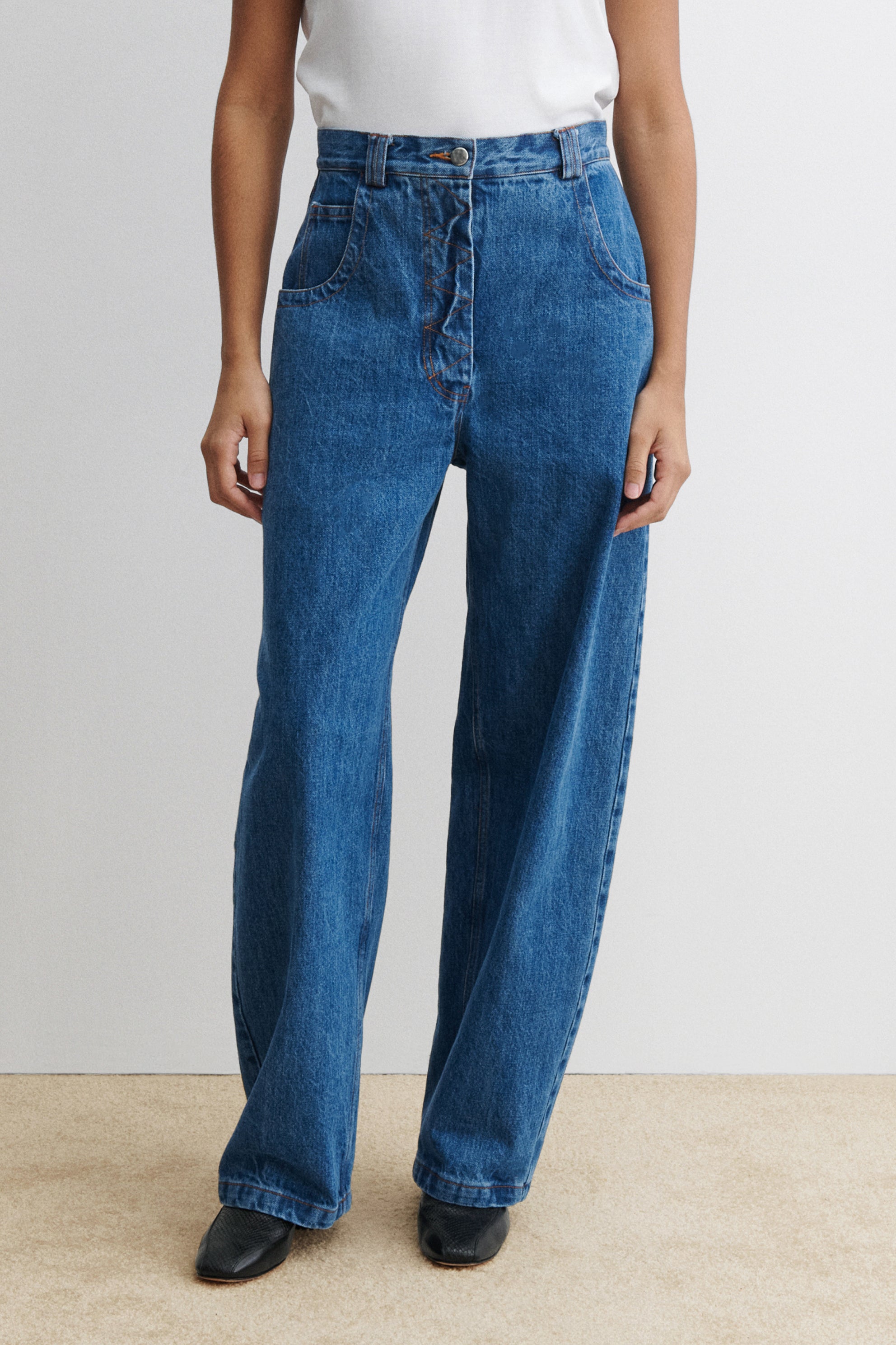 Snap Pant-DENIM-Rachel Comey