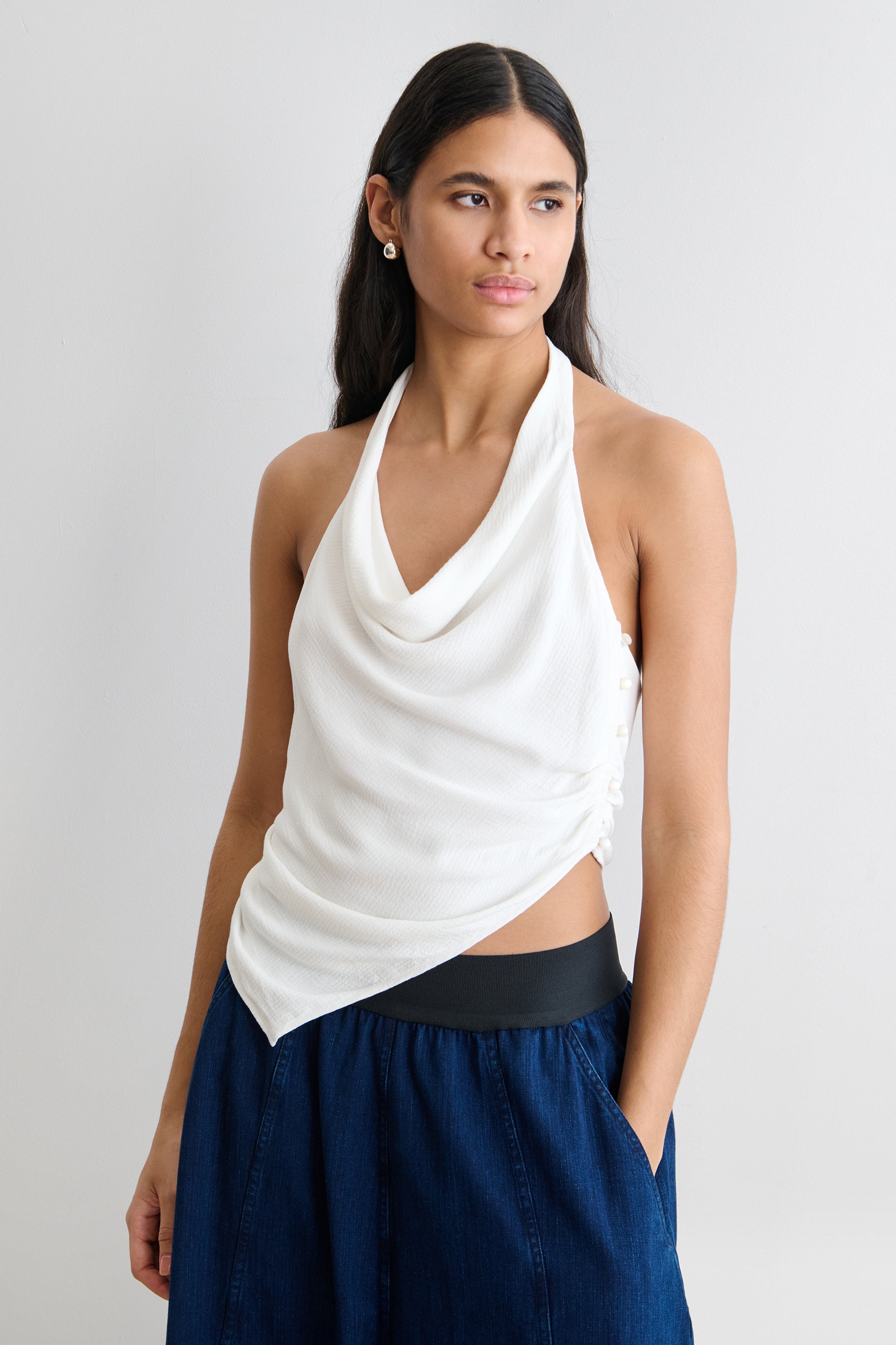Beaulieu Halter Top-TOPS-Rachel Comey