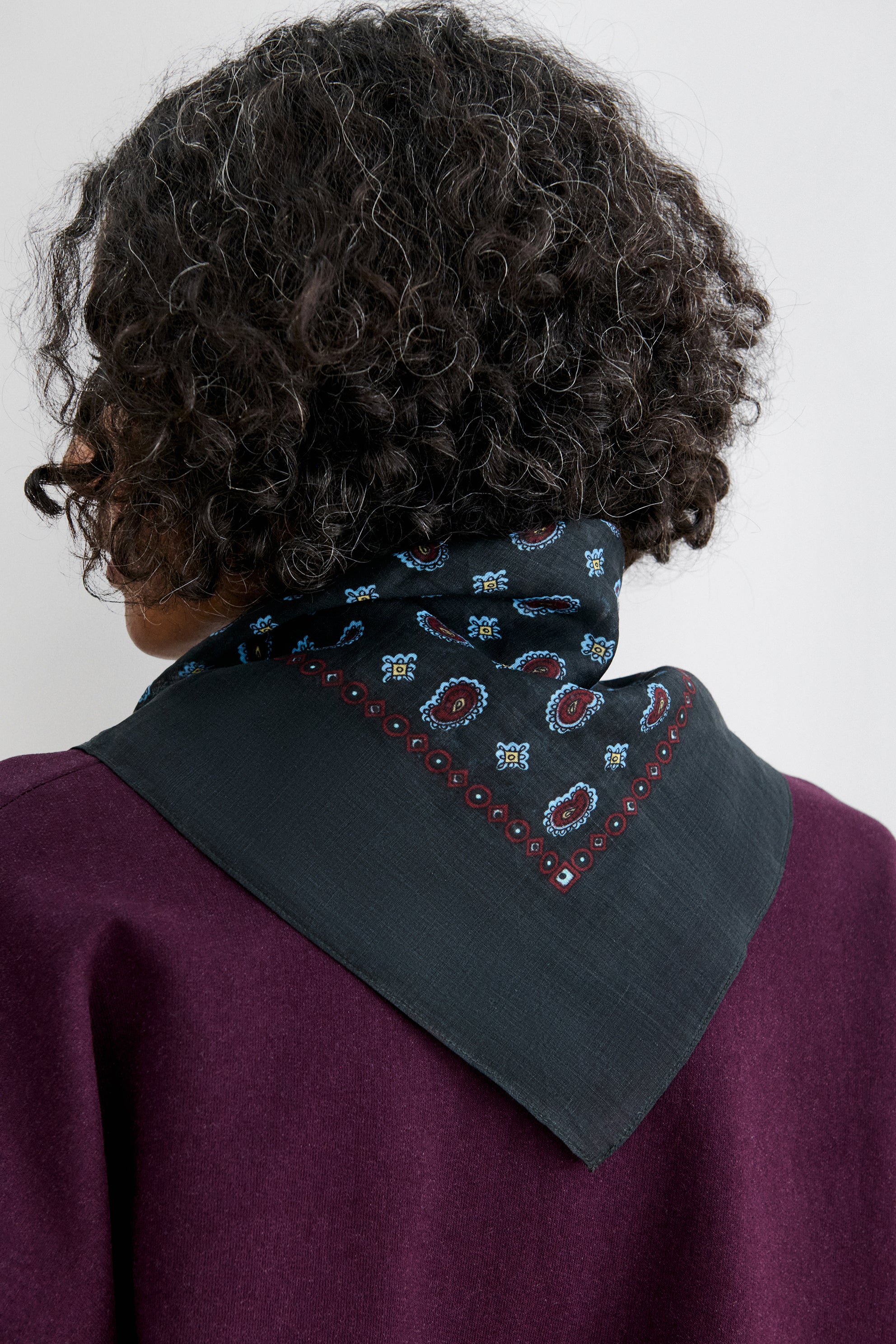Paisley Ramie Small Scarf-SCARF-Rachel Comey