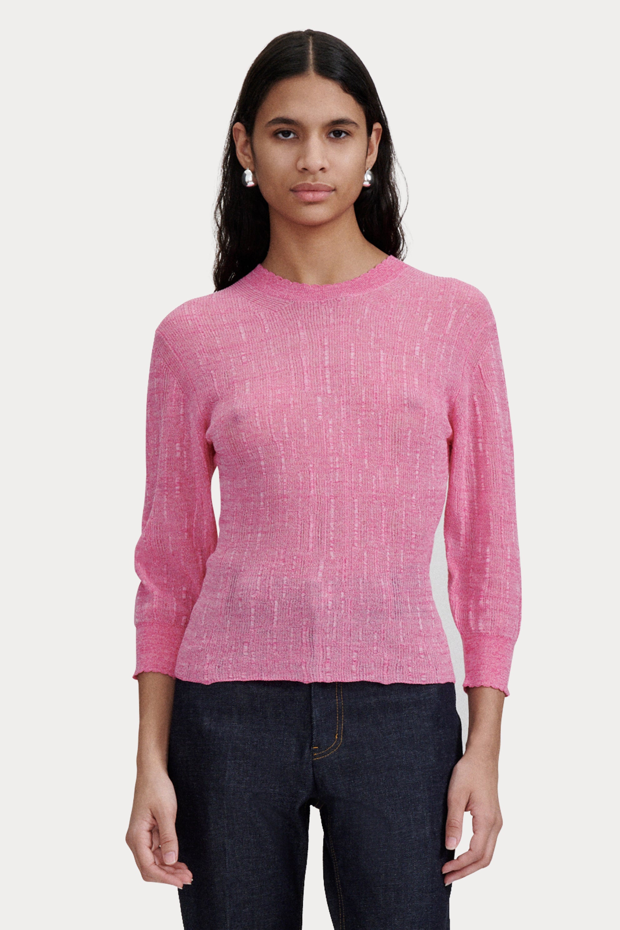 Rachel comey fashion pink denim cotton top