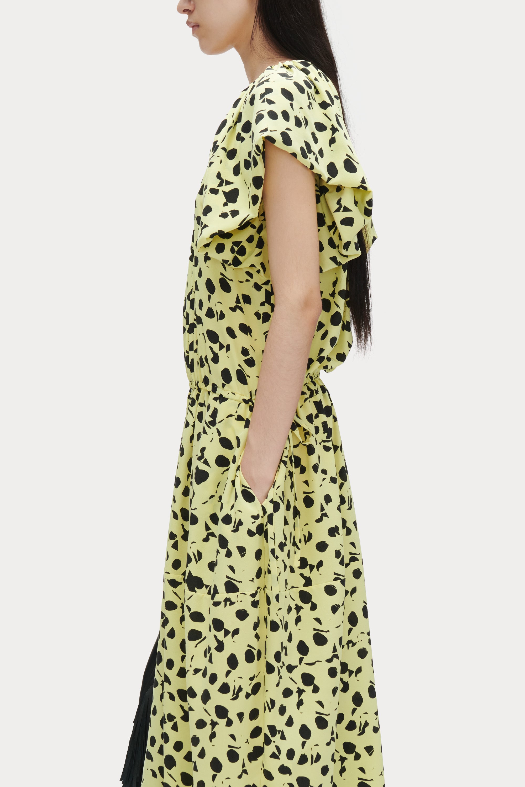 Zara yellow hotsell polka dot dress