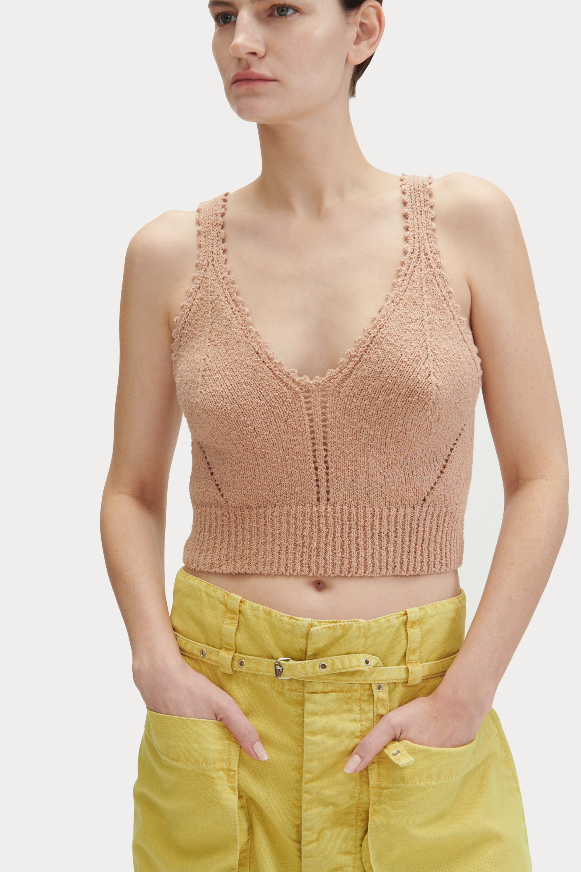 Rachel shops Comey Crochet Top