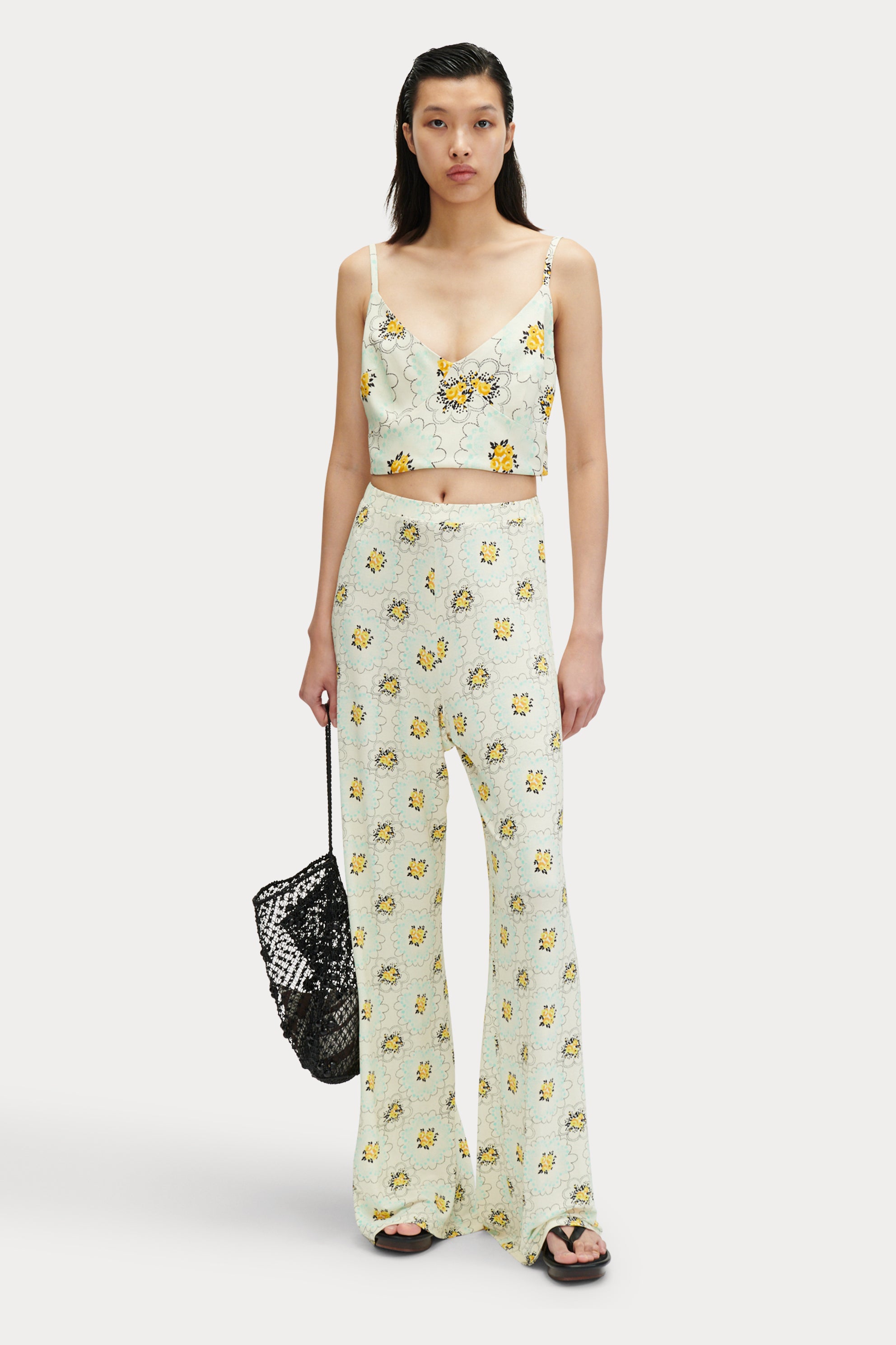 RACHEL COMEY Align flowers and birds printed sold Crop Top 4