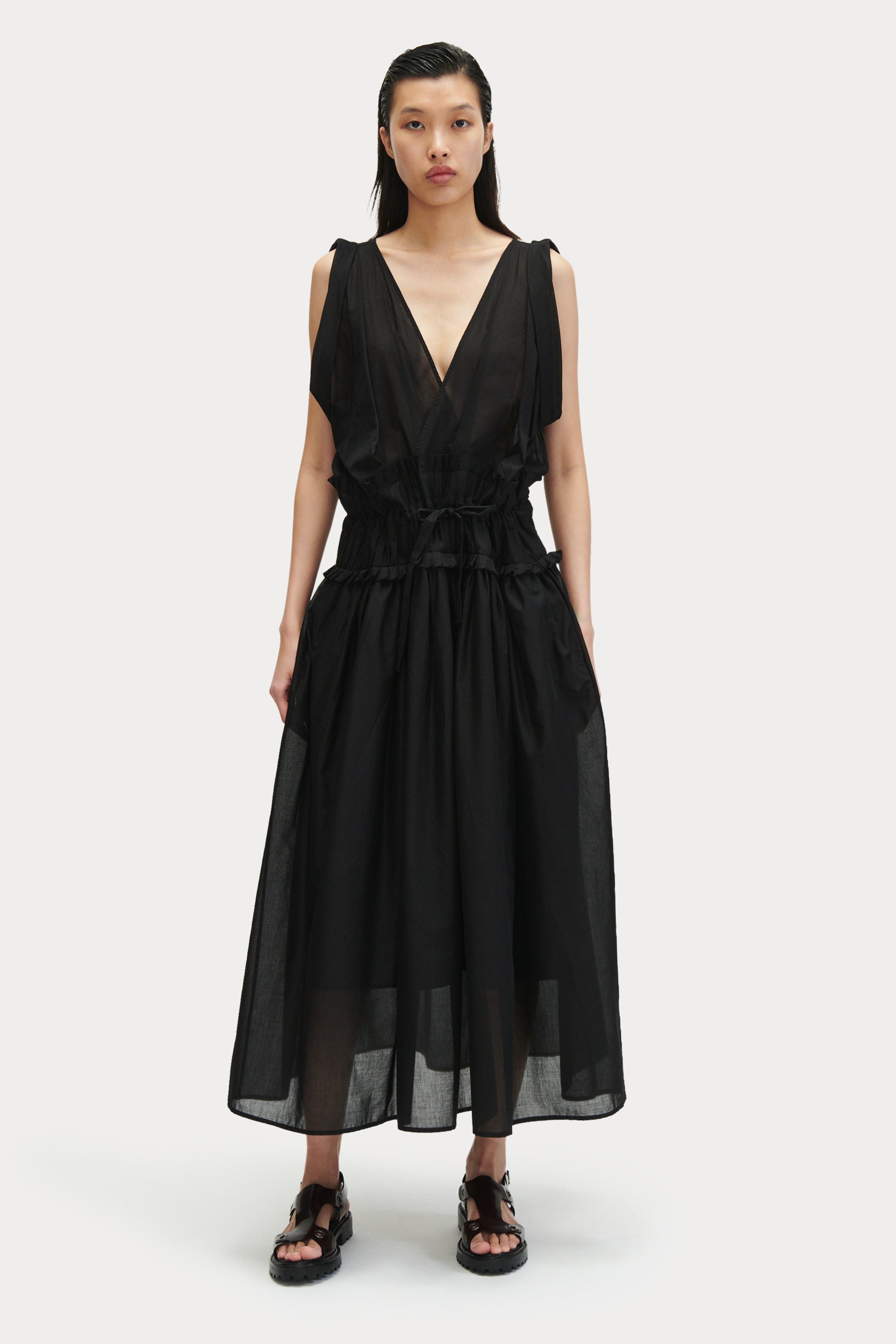 Rachel Comey Festa Smocked Panel Maxi buy Dress 12