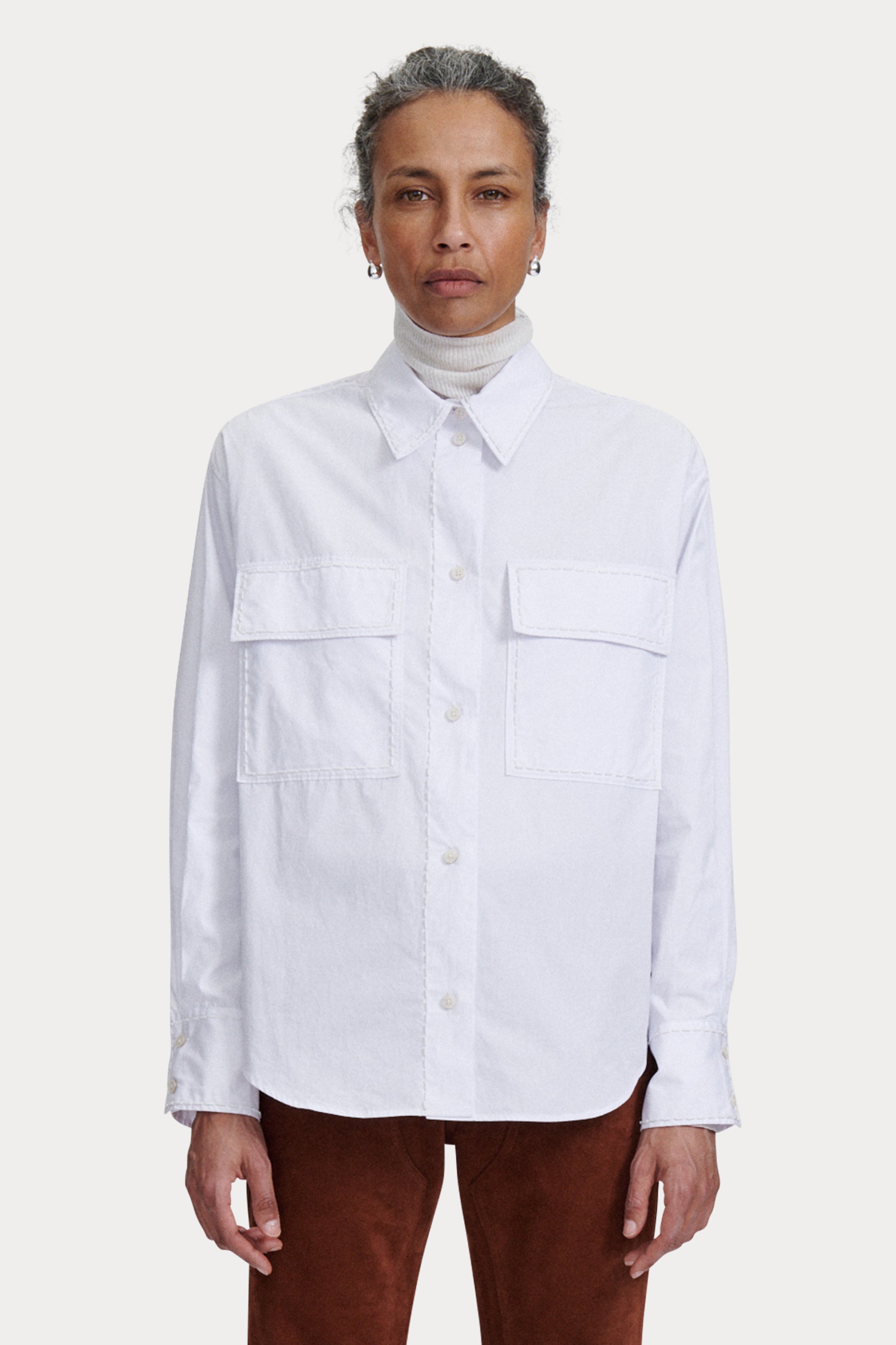 Rachel Comey Vorso Cotton Button good Down Shirt