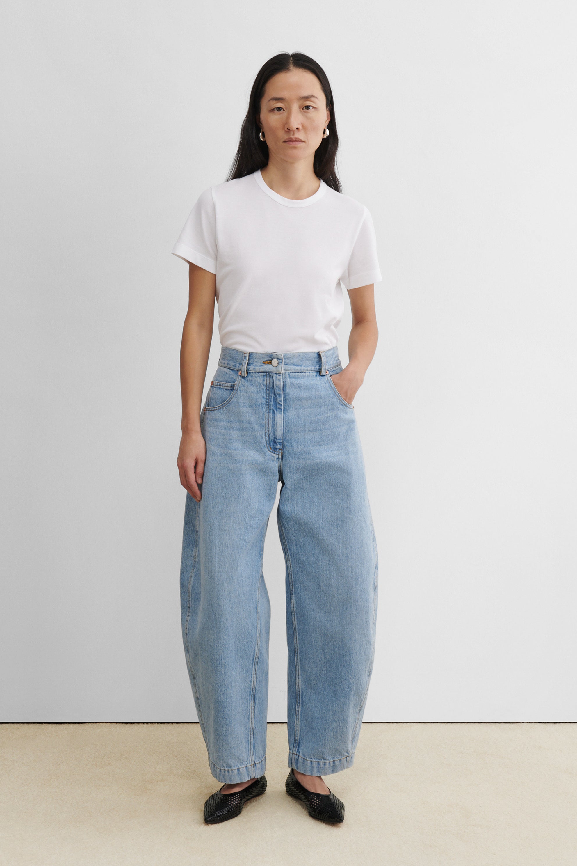 パンツ Studio Doe H-line Washed Straight Pants Keenan Pant