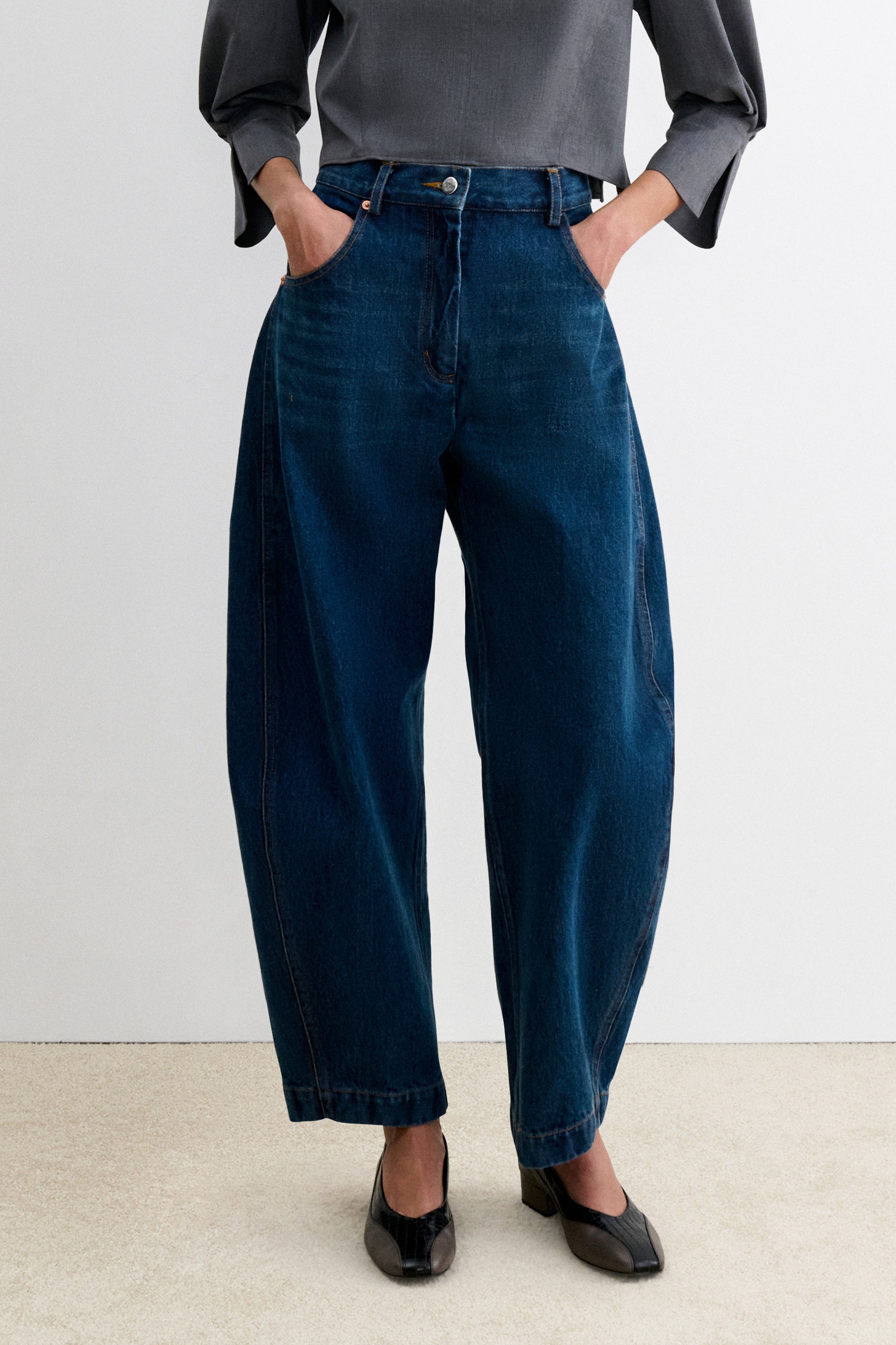 COMME des GARCONS ドーナツパンツ ブルー Hepburn Pant
