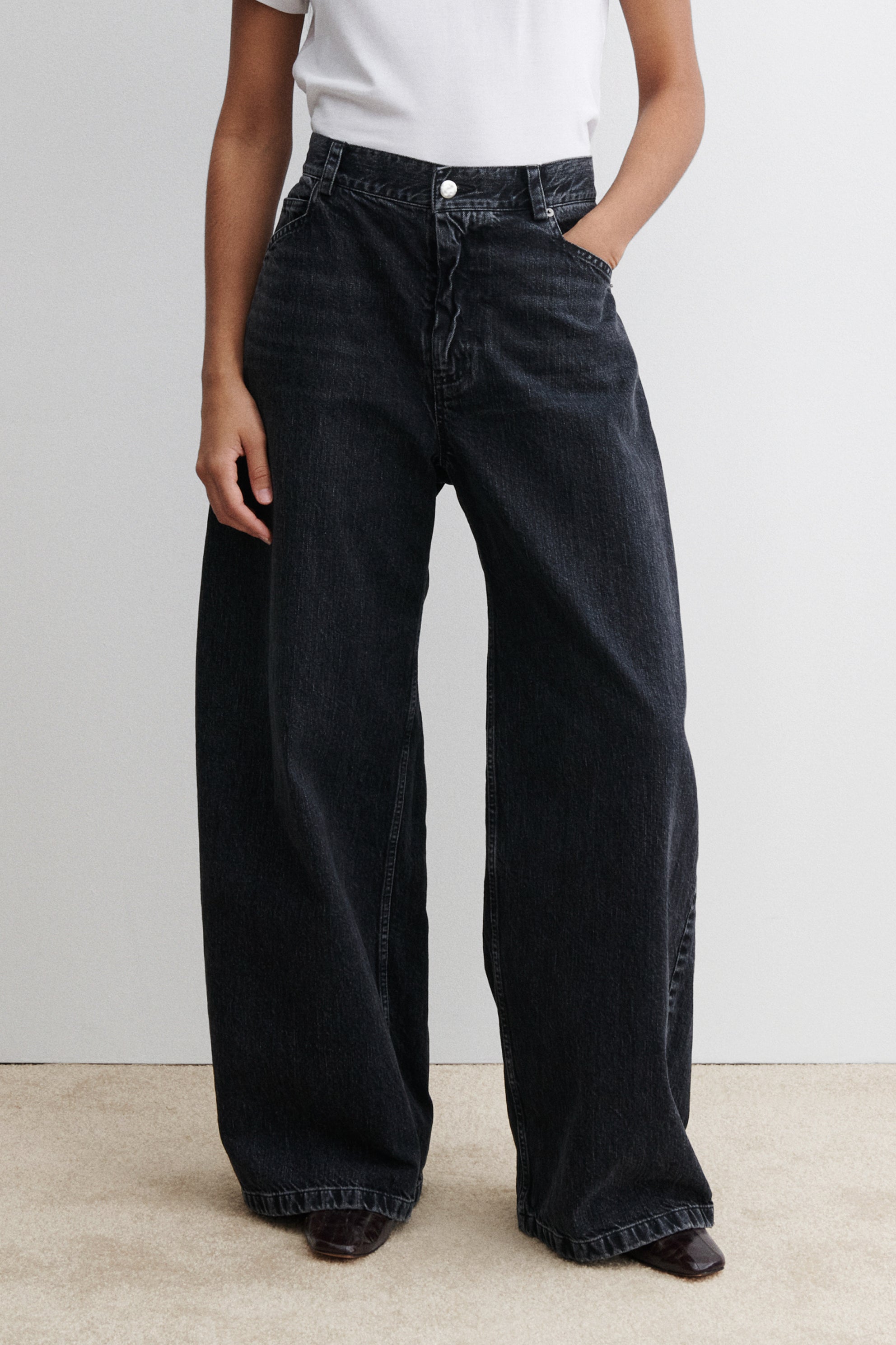 Washed Black Denim
