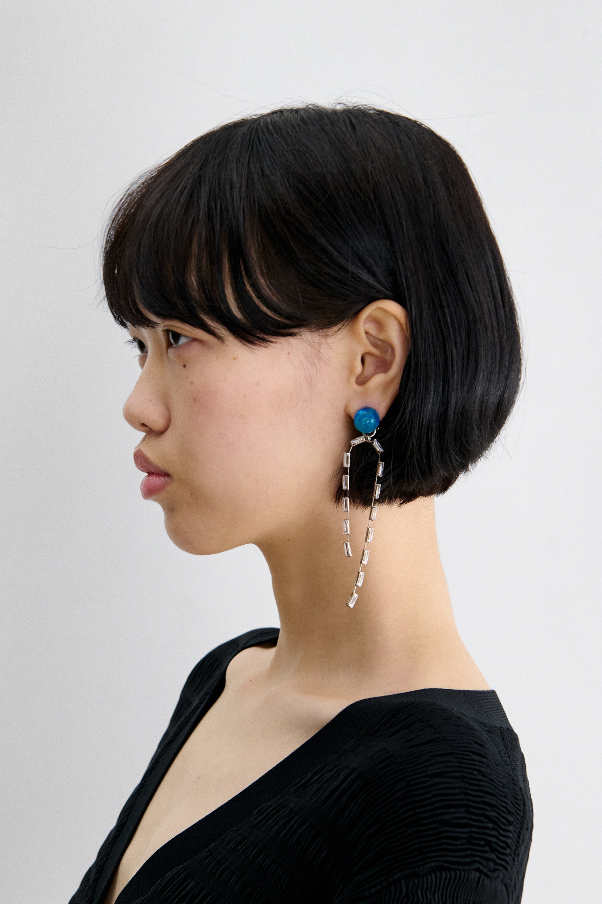 Draped Baguette Earrings-EARRINGS-Rachel Comey