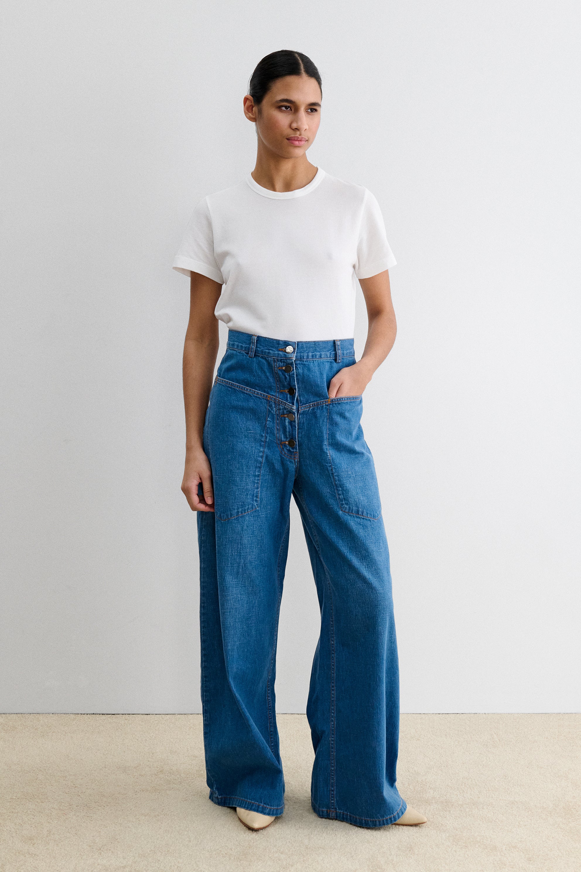 Angle Pant-DENIM-Rachel Comey