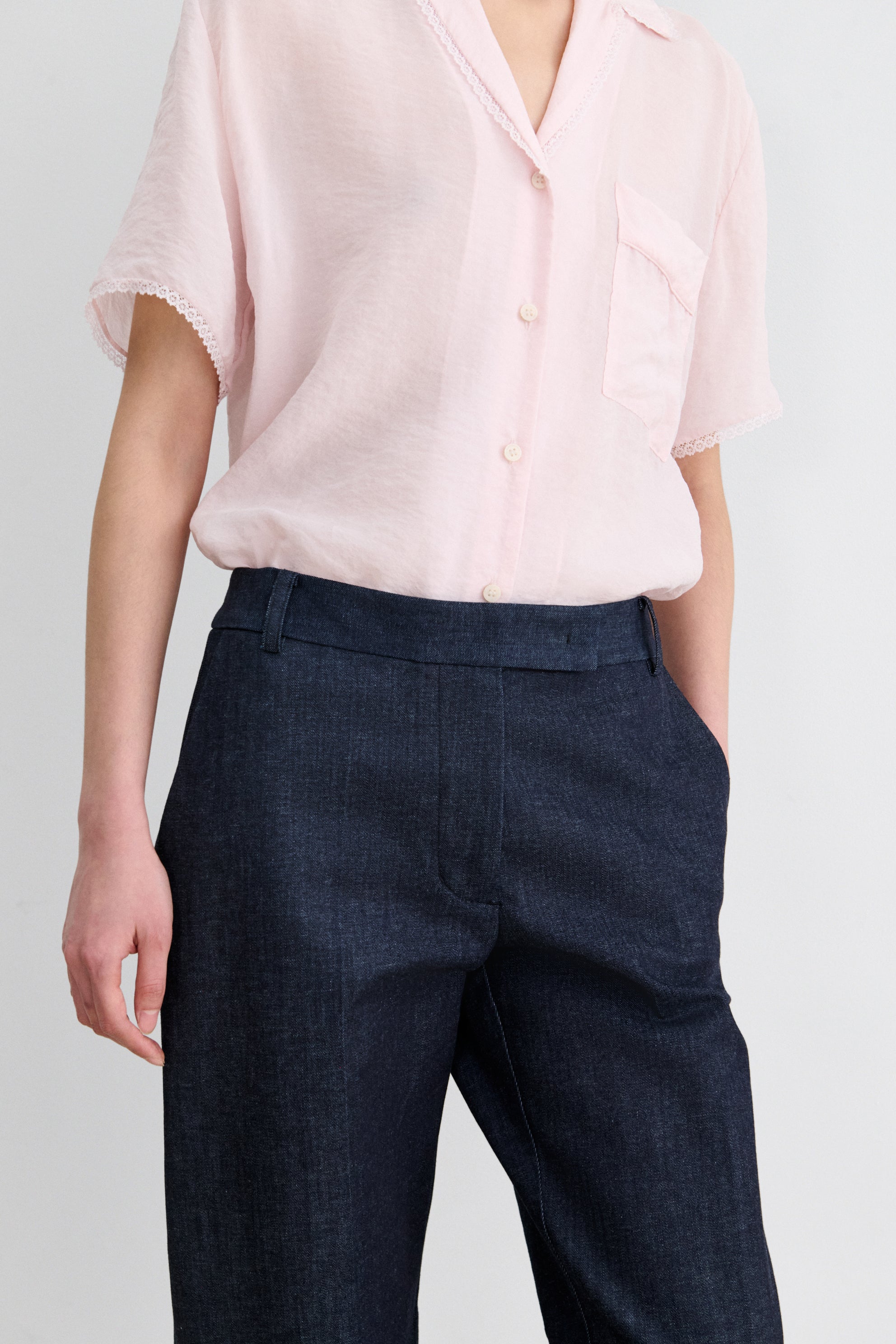 Cropped Snip Pant-DENIM-Rachel Comey