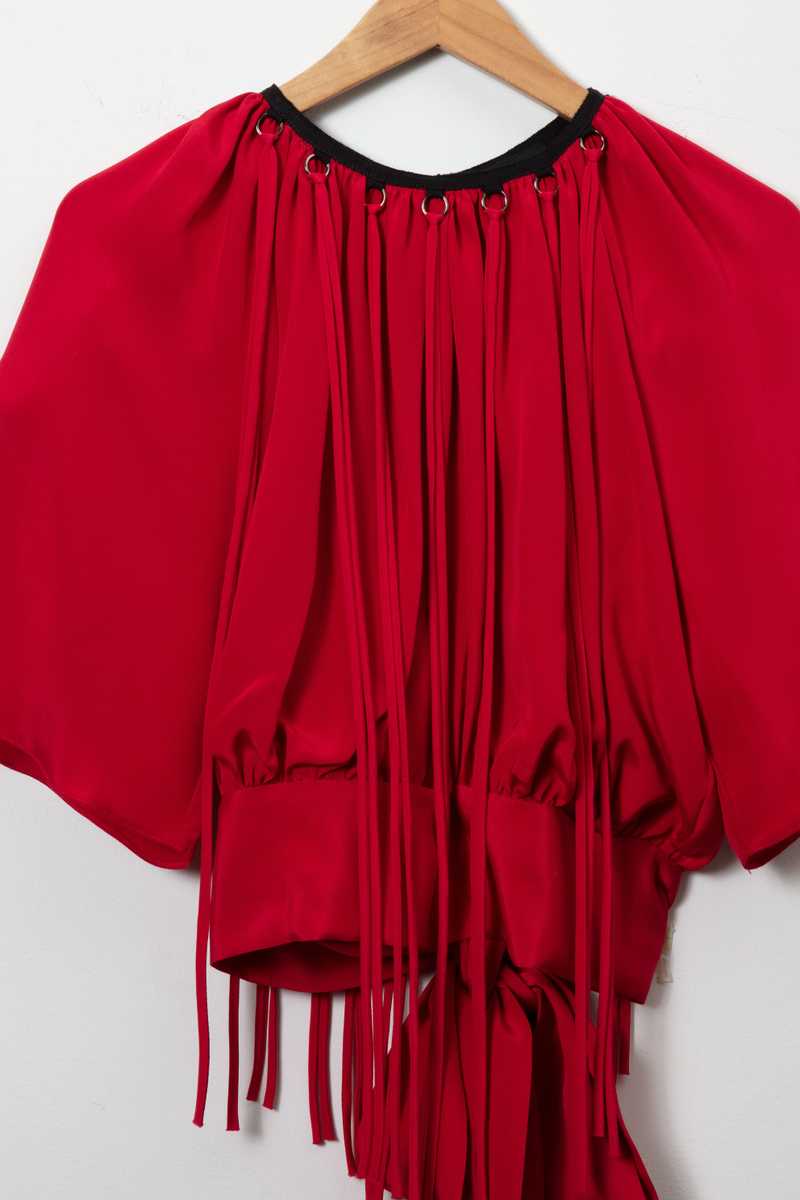 Crimson / 0 / Silk Crepe_Resale_69775